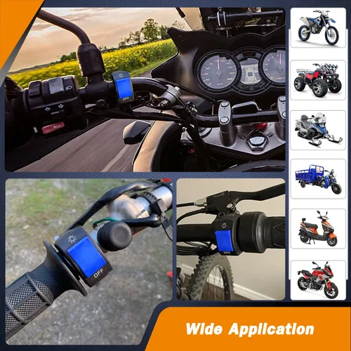 Vista 7 de 1 pieza de interruptor de luz de motocicleta con botón de encendido y apagado para manillar de palanca Mosleyz para motocicletas U5 U7 U2, scooter