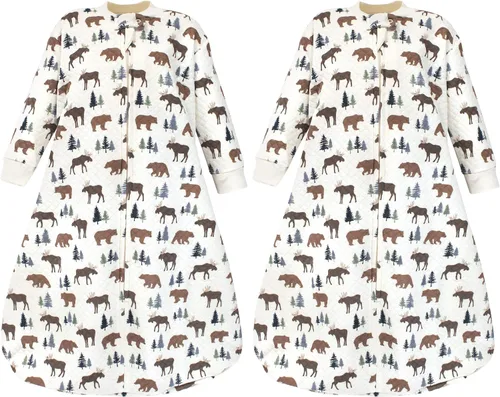 Vista 28 de Hudson Baby Saco de dormir unisex para bebé acolchado premium de manga larga y manta vestible Alce grande