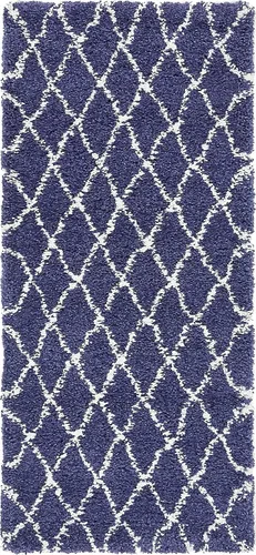Vista 36 de Unique Loom Rabat Shag Collection - Alfombra de área con enrejado (2 pies 2 pulgadas x 3 pies 1 pulgada, rectangular, marfil puro/gris)
