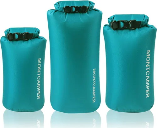 Vista 13 de Bolsa seca impermeable de 30D nailon - Adecuada para senderismo, kayak y rafting - Bolsa de almacenamiento impermeable portátil con cierre de rollo