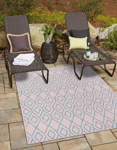 Vista 23 de Jill Zarin Outdoor Collection - Alfombra de área - Turcas y Caicos (2' 2" x 3' 1" Rectángulo Beige/Marrón)