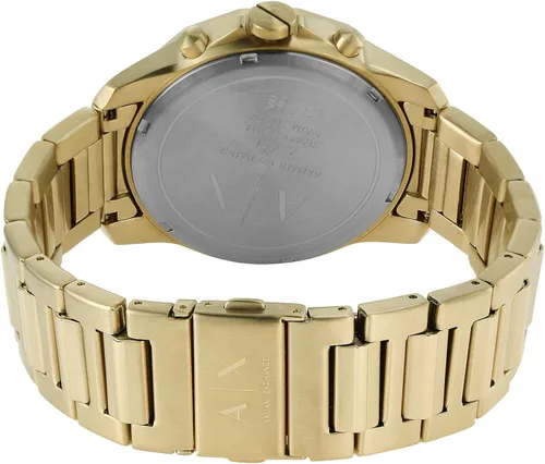 Vista 4 de AX Armani Exchange Reloj de vestir cronógrafo para hombre con correa de acero inoxidable, silicona o cuero