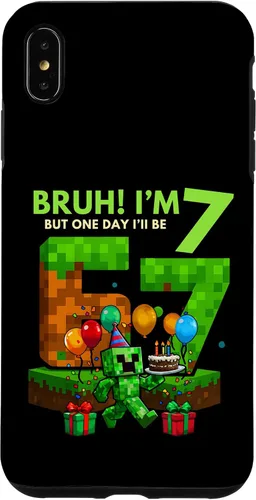 Vista 11 de Bruh I'm 7 But One-Day I'll Be 67 Retro 7th Birthday Kids Case for iPhone 17