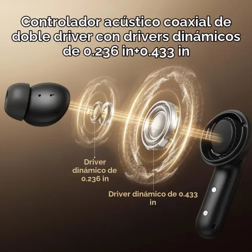 Vista 4 de QCY MeloBuds N60 Auriculares inalámbricos con cancelación de ruido