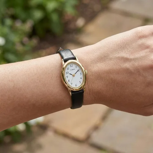 Vista 4 de Timex Cavatina - Reloj para mujer, esfera de nácar con caja dorada