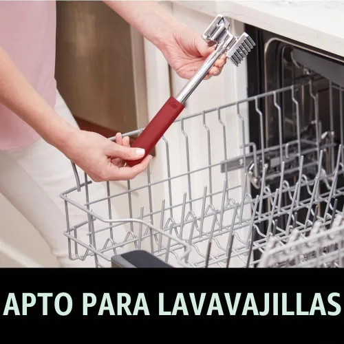 Vista 8 de GORILLA GRIP Mazo ablandador de carne de doble cara patentado sin BPA, rojo