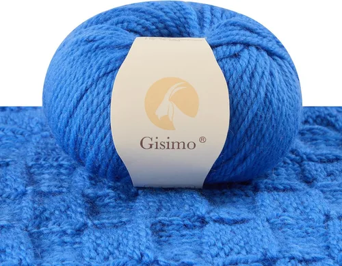 Vista 11 de 100% lana de merino para tejer, 3 capas de lana lujosa y suave para tejer a mano y ganchillo (ámbar, 1 bola)