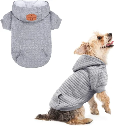 Vista 58 de BEAUTYZOO - Sudadera con capucha para perros con agujero para correa y bolsillo, suéteres para perros pequeños, medianos y grandes, niños y niñas