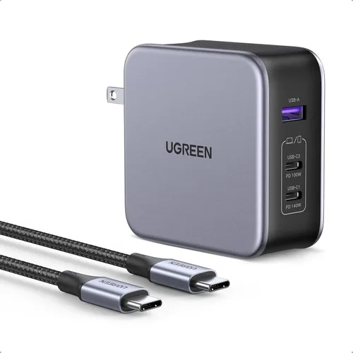 Vista 2 de UGREEN Cargador USB C de 140 W y cable USB C a USB C de 240 W y 6.6 pies