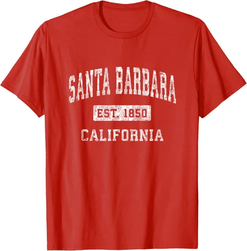 Vista 71 de Camiseta deportiva clásica de Santa Bárbara California CA, Negro, S
