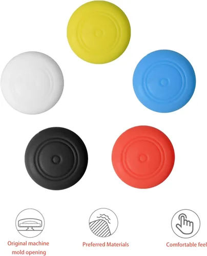 Vista 2 de Juego de 20 tapas de palanca de mando para Nintendo Switch, accesorios para consola de interruptores, blancorojoazulnegroamarillo