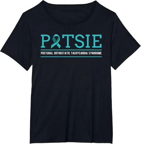 Vista 60 de POTS Dysautonomia Turquoise Ribbon Autonomic Dysfunction T-Shirt Asphalt Grey