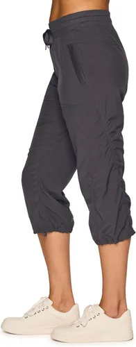 Vista 5 de RBX Active - Pantalones Capri para Mujer Joggers, Elásticos, Livianos, Pantalones Casuales para Mujer Capri con Cordón