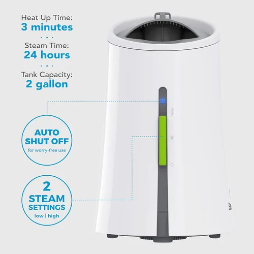 Vista 7 de Steamfast SF-920 Humidificador de niebla cálida y vaporizador de vapor con apagado automático, diseño sin filtros, listo para aceite esencial