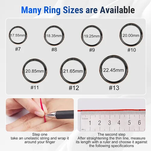 Vista 9 de Smart Ring Fitness Tracker for Women & Men, Heart Rate, Blood Oxygen, Blood Pressure, Sleep & Step Monitor, IP68 Waterproof Health Ring, Compatible