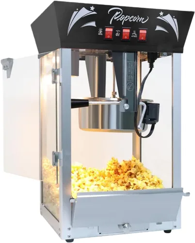 Vista 10 de Máquina de palomitas Trygoal, máquina de palomitas de 16 Oz para 80 tazas por tanda, máquina de palomitas estilo barra con 1 cuchara, 1 cuchara