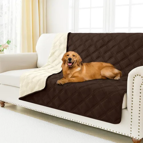 Vista 75 de Smiry Funda impermeable para cama de perro, manta reversible para mascotas para sofá Manta suave lavable para perro, funda a prueba de fugas