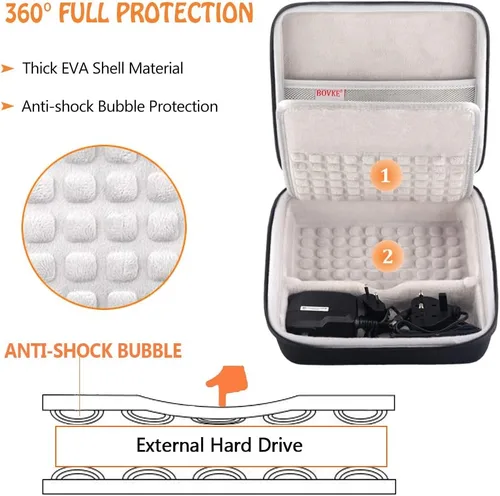 Vista 3 de BOVKE Funda de disco duro para disco duro Seagate Backup Plus Hub Disco duro externo de escritorio HDD 4TB 6TB 8TB 10TB 12TB 14TB 16TB 18TB 20TB