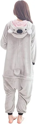 Vista 3 de WOWcucos traje de jirafa para usar como pijama o disfraz unisex para adultos