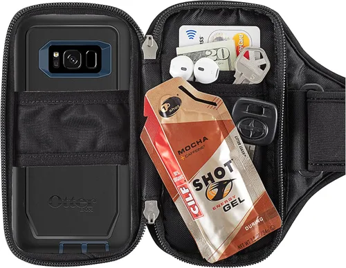 Vista 5 de Sporteer Entropy E8 - Brazalete acolchado para correr – Soporte de espuma viscoelástica contorneada para iPhone 17/16/15 Pro Max & Plus, Galaxy