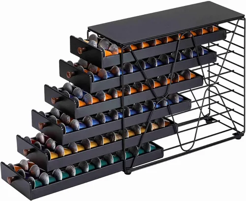 Vista 9 de ZCDCP Soporte para cajones de café, compatible con cápsulas Nespresso Originaline, organizador de encimera de cocina de oficina