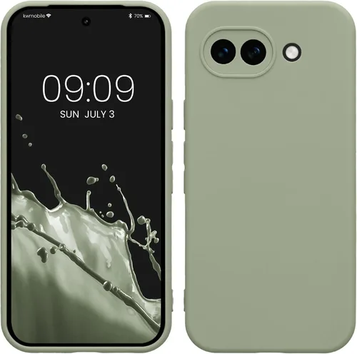 Vista 69 de kwmobile Funda compatible con Google Pixel 9 - Funda protectora delgada de TPU para teléfono - Acabado mate suave - Piedra antigua