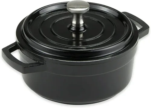 Vista 9 de G.E.T. CA-101-BK/BK/CC Heiss® - Mini bandeja para hornear/cazuela de aluminio fundido de bajo consumo, 10 onzas, color negro