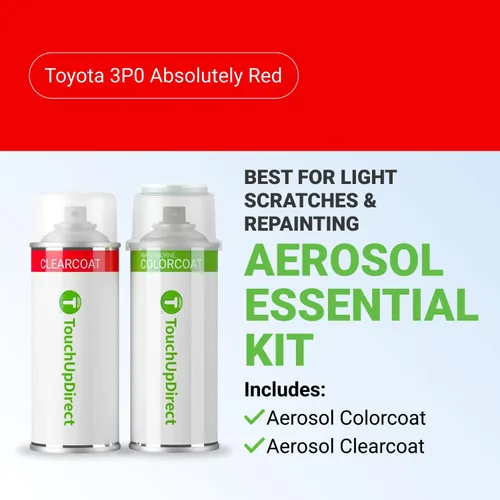 Vista 10 de TouchUpDirect - Kit Essential de aerosol para retoque de pintura de automóvil, conciencia exacta con la pintura de color rojo 3P0 Absolutely Red