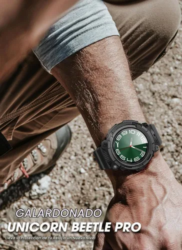 Vista 7 de SUPCASE - Funda clásica para Galaxy Watch 6 de 1.850 in (2023) con correa, color negro 2 protectores de pantalla, resistente a los arañazos