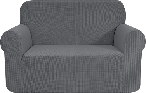 Vista 101 de CHUN YI - Funda elástica de 1 pieza para sillón grande, funda protectora suave de Jacquard con elastano, detalle de cuadros y parte inferior