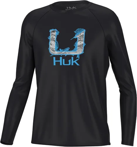 Vista 41 de HUK Camisa unisex de camuflaje Pursuit para niños Camisa de manga larga para niños Sotavento de roble musgoso