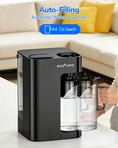 Vista 3 de Mate 3 - Filtro de agua de ósmosis inversa para encimera, 3:1 de pura para drenar, jarra inteligente de autollenado de 44 onzas, purificador de agua