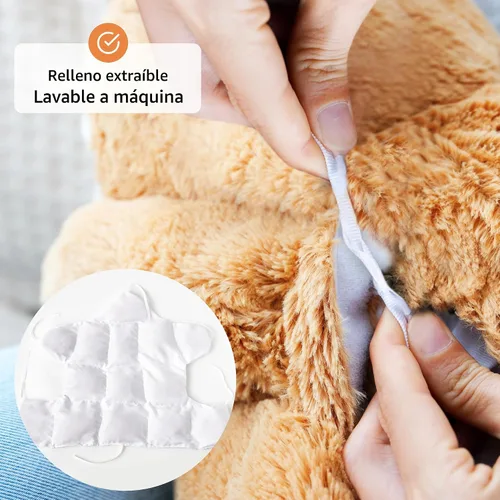 Vista 6 de Animal de peluche con peso para la ansiedad, calmante y reconfortante, 5 libras, perezoso de peluche con peso, animales de peluche para adultos