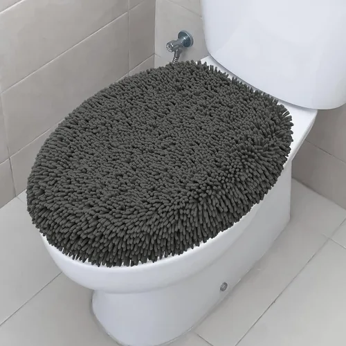 Vista 12 de TREETONE Shaggy - Funda de felpilla para tapa de inodoro de baño, fundas de asiento de felpa ultra suave, esponjosa y absorbente, 19 x 21 pulgadas
