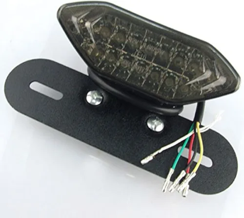 Vista 10 de ZYTC Luz trasera de motocicleta de 40 W 40 LED, luces de freno de funcionamiento integradas, lámpara de señal de giro con soporte de placa de Luz