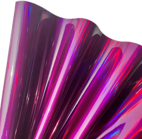 Vista 18 de 11.8"x53" Tela de cuero sintético holográfica, vinilo reflectante de espejo para lazos para el cabello, bolsas, manualidades de costura (Negro)