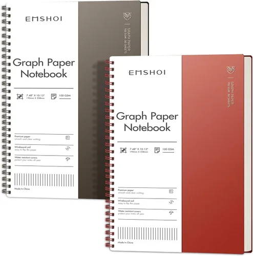 Vista 9 de EMSHOI Cuaderno diario en espiral rayado de 7.48" x 10.15" - Paquete de 3, 480 páginas de papel grueso de 100gsm, cuadernos grandes B5 con rayas