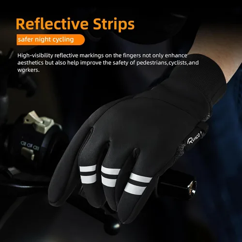 Vista 7 de Ryaco Guantes térmicos de invierno para hombres y mujeres, guantes cálidos con aislamiento para clima frío, impermeables, pantalla táctil