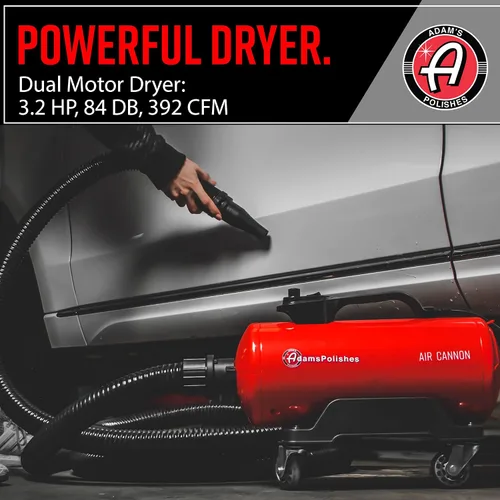 Vista 3 de Adam's Polishes Air Cannon Secador Soplador para Automóvil - Potente Detallado Secadores Filtrados, Sopladores y Cuchillas Más Seguros que Toalla