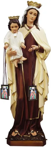 Vista 6 de Escapularios católicos, paquete de 3 collares a granel de Escapulario marrón de la Virgen De Guadalupe, Escapularios Católicos Escapularios