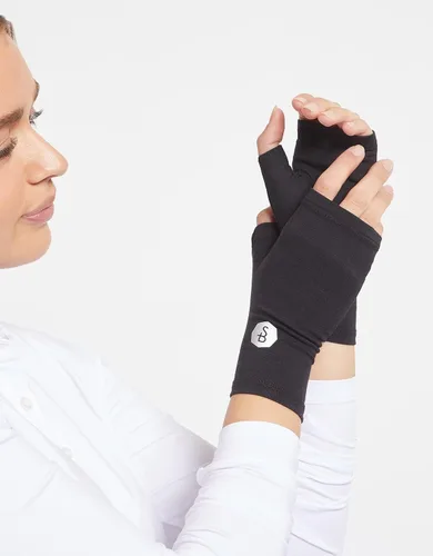 Vista 8 de Solbari Fundas de mano unisex UPF 50+, transpirables, protección UV, guantes de conducción sin dedos para piel sensible, accesorio al aire libre