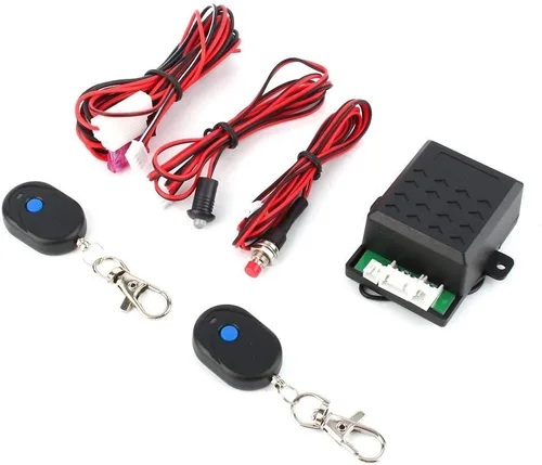 Vista 6 de Yosoo Sistema antirrobo universal de 12 V con alarma de coche + 2 controles remotos