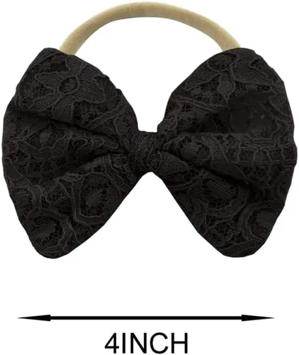 Vista 6 de BGFKS Vestido de Tutú para Bebé Niña Elegante de Encaje con Pompones Manga con Volantes con Conjunto de Diadema de Flores