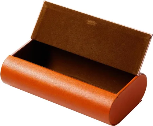 Vista 3 de Estuche doble para gafas, carcasa rígida 2 en 1 de almacenamiento para gafas de sol y gafas, funda delgada con cierre magnético