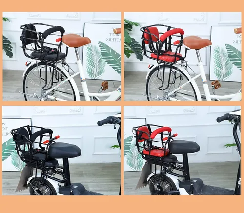 Vista 8 de Asiento Trasero para Niños de Bicicleta, Accesorio de Asiento de Bicicleta para Niños Montado en la Parte Posterior para Bicicleta de Adultos
