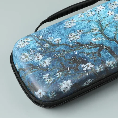 Vista 5 de Funda rígida de EVA compatible con Nintendo Switch OLED y modelo Switch, carcasa rígida protectora a prueba de golpes, funda de transporte de viaje
