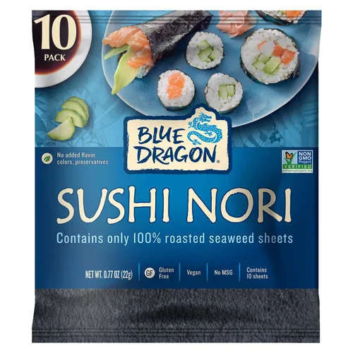 Vista 8 de Blue Dragon Sushi Nori, 0.77 oz