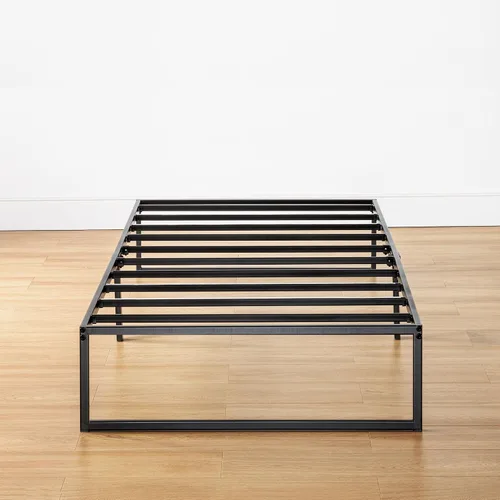 Vista 4 de Mellow MYLA - Marco de cama de plataforma de metal de 12 pulgadas con listones de acero, tamaño matrimonial