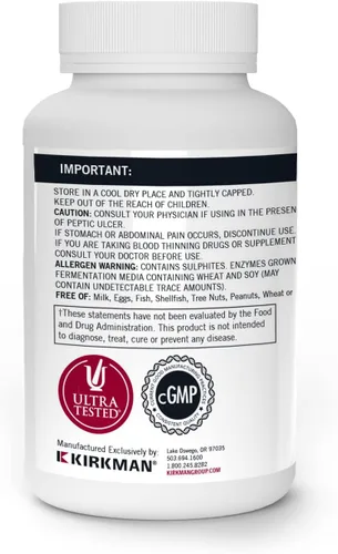 Vista 3 de Kirkman - Disruptor y Buster de Defensa de Biofilm - W/Lipasa y Glucoamilasa - Enzimas para la Digestión para Hombres y Mujeres - Protege el Sistema