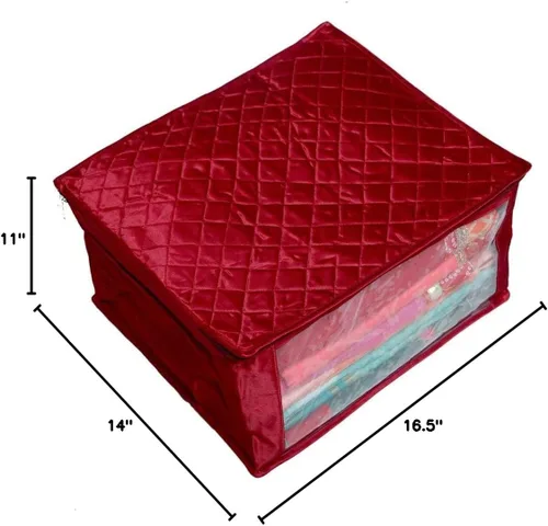 Vista 4 de atorakushon Bolsa plegable de tela de satén para ropa, bolsa de tela de satén, organizador de armario con cierre de cremallera transparente